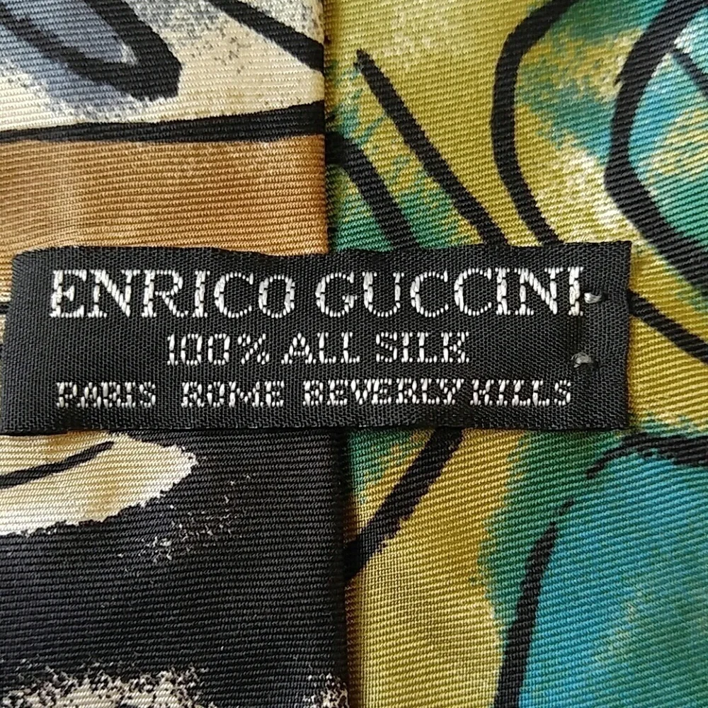 Enrico Guccini hand fashioned tie silk 58
